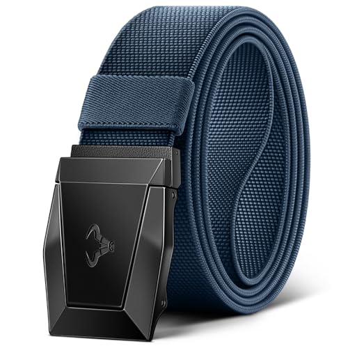 BULLIANT Stretch Tactical Web Belt For Men-Trimmable 1.5"-Adjustable Fit