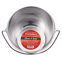 Pro Select Futternapf zum Aufhängen schwere Edelstahl Stahl Blecheimer – langlebig Blecheimer für Hütten, und Farms – 8 ¾ \, 6-Quart