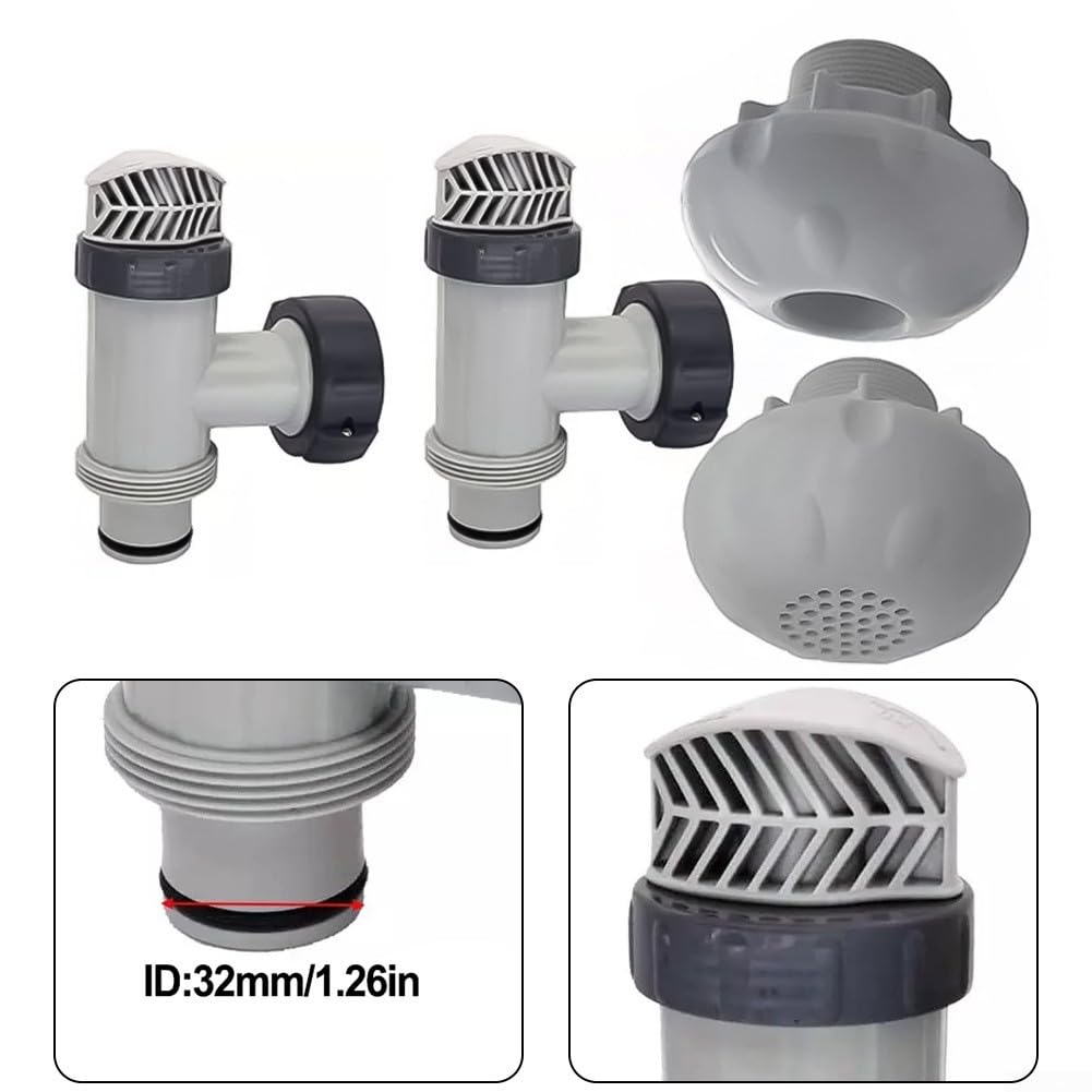 Valvola a stantuffo di ricambio 25010 per pompe di filtrazione fuori terra per piscine incluse 28633EG 28635EG compatibilità (2 set)