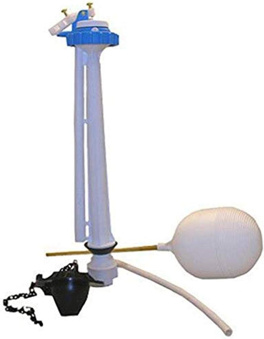 LASCO 04-4047 Toilet Ballcock with Anti-Syphon Plastic 8-1/2-Inch Fill Valve Kit, Float Rod, Refill Tube, Flapper and Nut, 4-Pack, Silver, 4 Piece