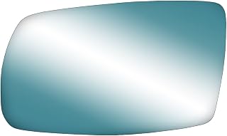 Driver Side Heated Mirror Glass w/backing plate, Volkswagen VW Golf, VW Jetta, WV Golf GTI, 3 15/16" x 6 11/16" x 7 3/8" (4th Generation, blue lens)