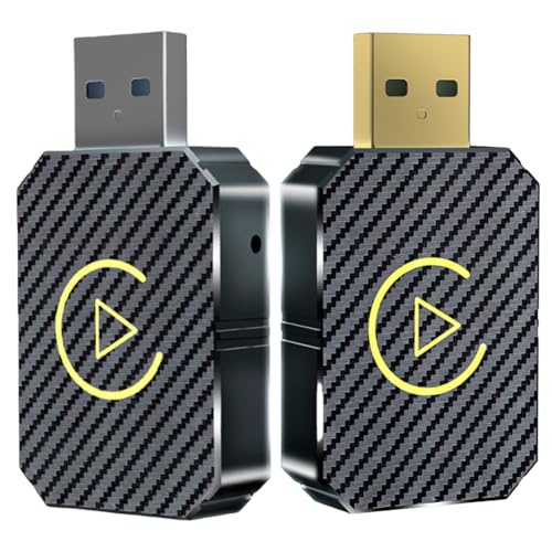 GETBSTOOP cablato su wireless CarPlay & Android Auto Smart Mini Box Plug e Gioca Adattatore wireless Adapter Wireless- 5.0 WiFi Ota Upgrade online for OEM CarPlay Android Auto Systems (Gold)