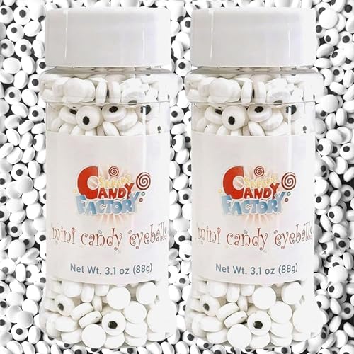Edible Candy Eyeballs, 7 Mm Mini Size, 3 Oz, Pack Of 2 (Total 6 Oz) Perfect For Decorating Cookies, Cupcakes, Cakes, Holiday Treats, Kosher