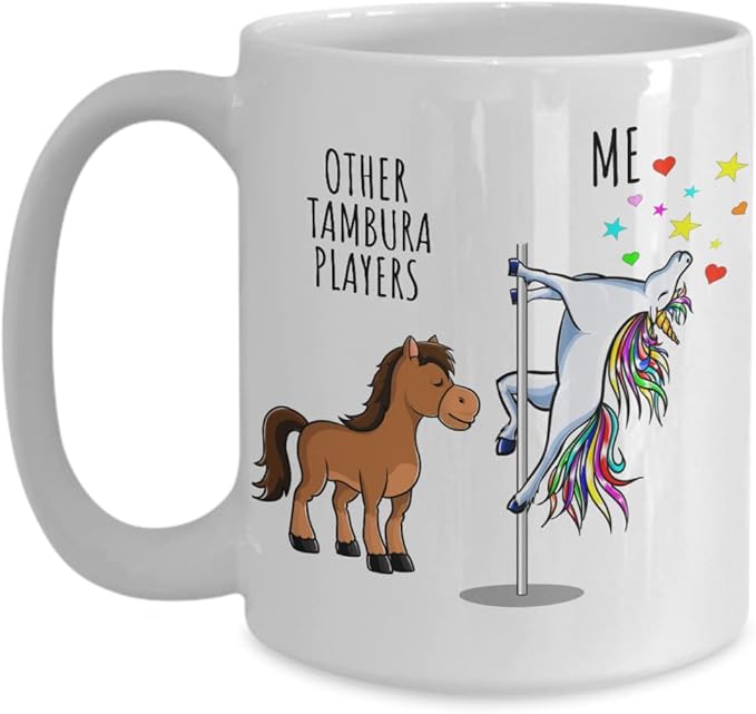 Other Tambura Players and Me - Pole Dancing Rainbow Unicorn Mug