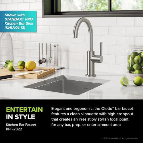KRAUS Oletto Single Handle Kitchen Bar Faucet in Spot Free Stainless Steel, KPF-2822SFS by Kraus - Image 4