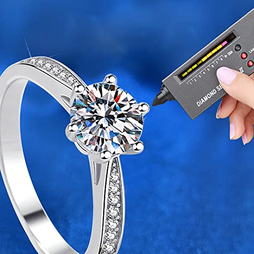 Silver Ring Size 6, 925 Sterling Solitaire Moissanite Best Friend Rings for Women4