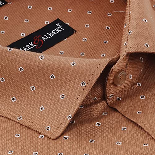 Image of Men's Printed Regular Fit Full Sleeves Cotton Formal Shirt