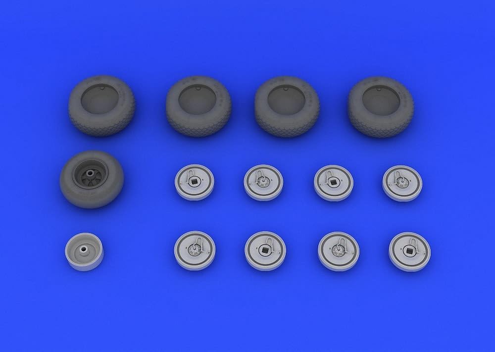 Eduard EDB632016 Brassin 1:32-He 219 Wheels (Revell) kit, Various