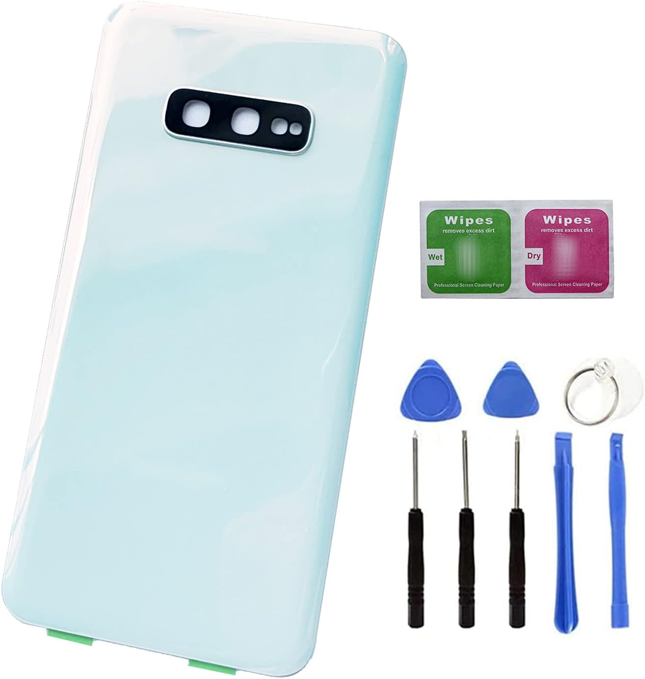 Ubrokeifixit Galaxy S10e G970 Rear Back Glass Door Cover Replacement for Samsung Galaxy S10e 5.8" G970U G970W G970F G970U1 G970F/DS G9700,Camera Glass Lens (White)