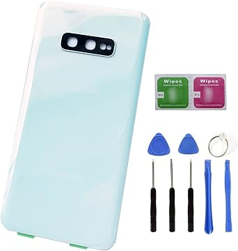 Ubrokeifixit Galaxy S10e G970 Rear Back Glass Door Cover Replacement for Samsung Galaxy S10e 5.8" G970U G970W G970F G970U1 G970F/DS G9700,Camera Glass Lens White