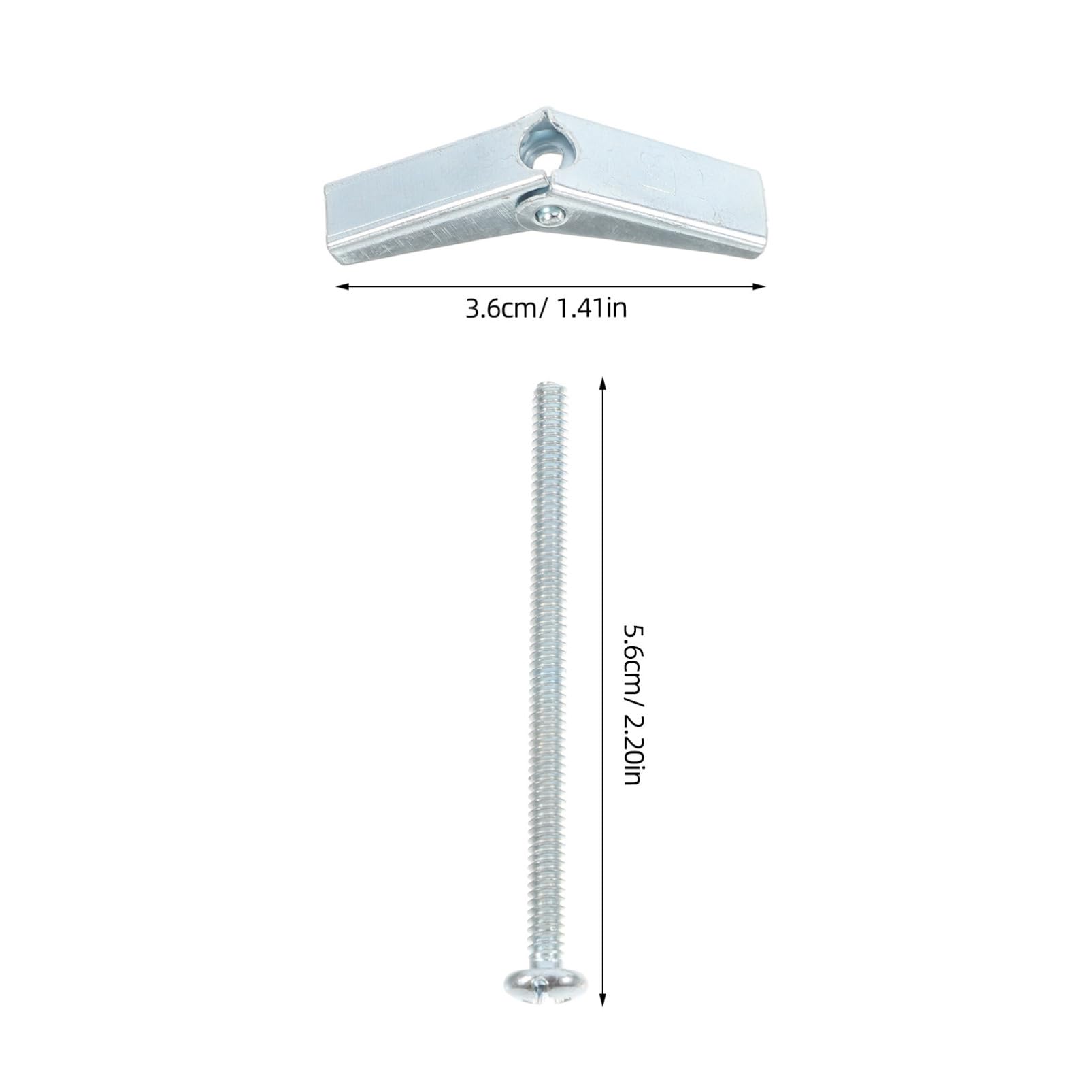 PRETYZOOM Microwave Installation Screws 60pcs Drywall Anchor Kit Heavy Duty Toggle Bolts for Secure Mounting