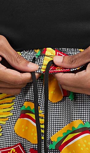 Men’s Fry-Yay Print Chef Pant (Xs-3X) | Traditional Baggy Fit, 100% Cotton, Elastic Waist (Small) #TOP4