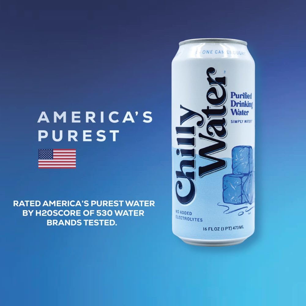 Purified Chilly Water - 16oz Cans (24 Pack - Purified Chilly Water - 16oz Cans, Purified Water)