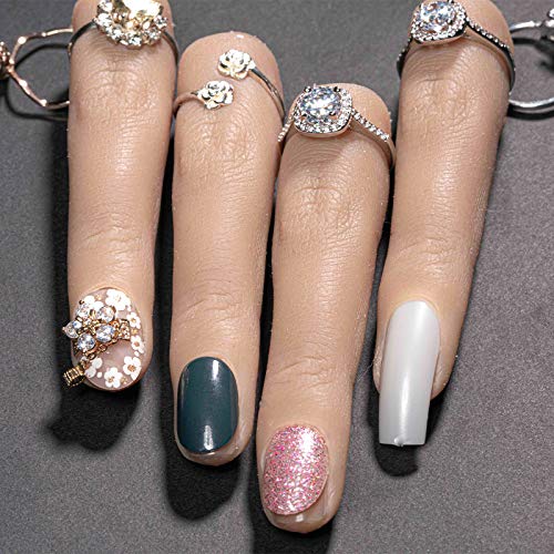Silicone Nail Training Finger, Nail Practice Fingers For Acrylic Nails, Yokilly Flexible Nail Art Training Manicure Fingers To Practice, 1 Piece Silicone Nail Training Finger For Acrylic Nails Art Diy #TOP1