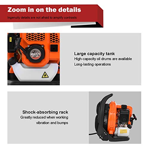 image for huangjiaxinss 63CC Backpack Gas Powered Leaf Blower, 2-Cycle Engine Ga