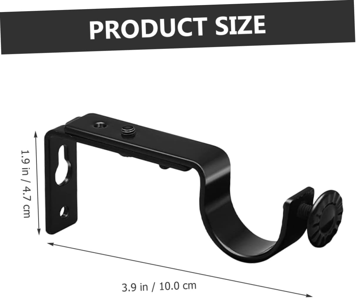 PRETYZOOM 10pcs Curtain Rod Brackets Curtain Pole Holders Easy to Install Drapery Rod Supports for Bedroom Living Room Kitchen and Office Design