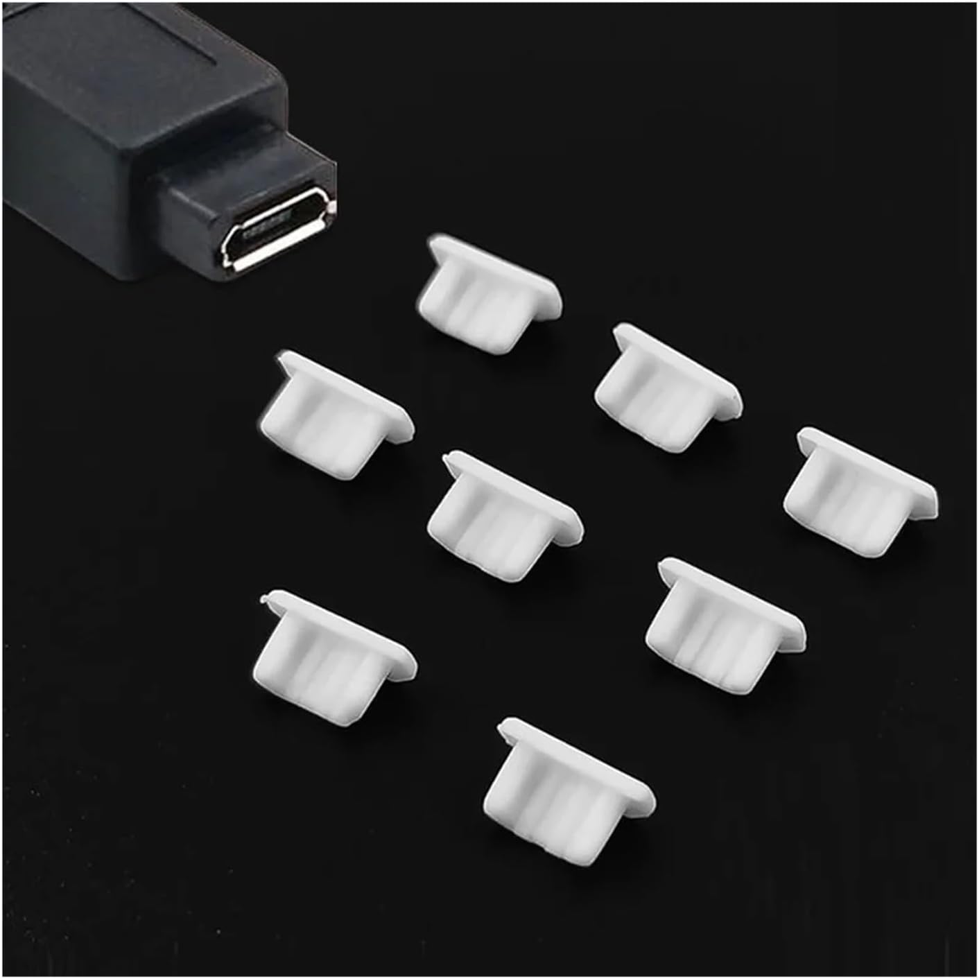 USB Cover Cap 80 PCS Micro USB Dust Plugs Universal Android Charging Port Plug Protector Cover for Mini Dustproof Cap for USB Type A(Black)