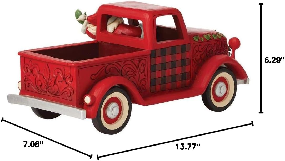 Enesco Jim Shore Country Living Santa in Large Red Truck Christmas Figurine 6009128