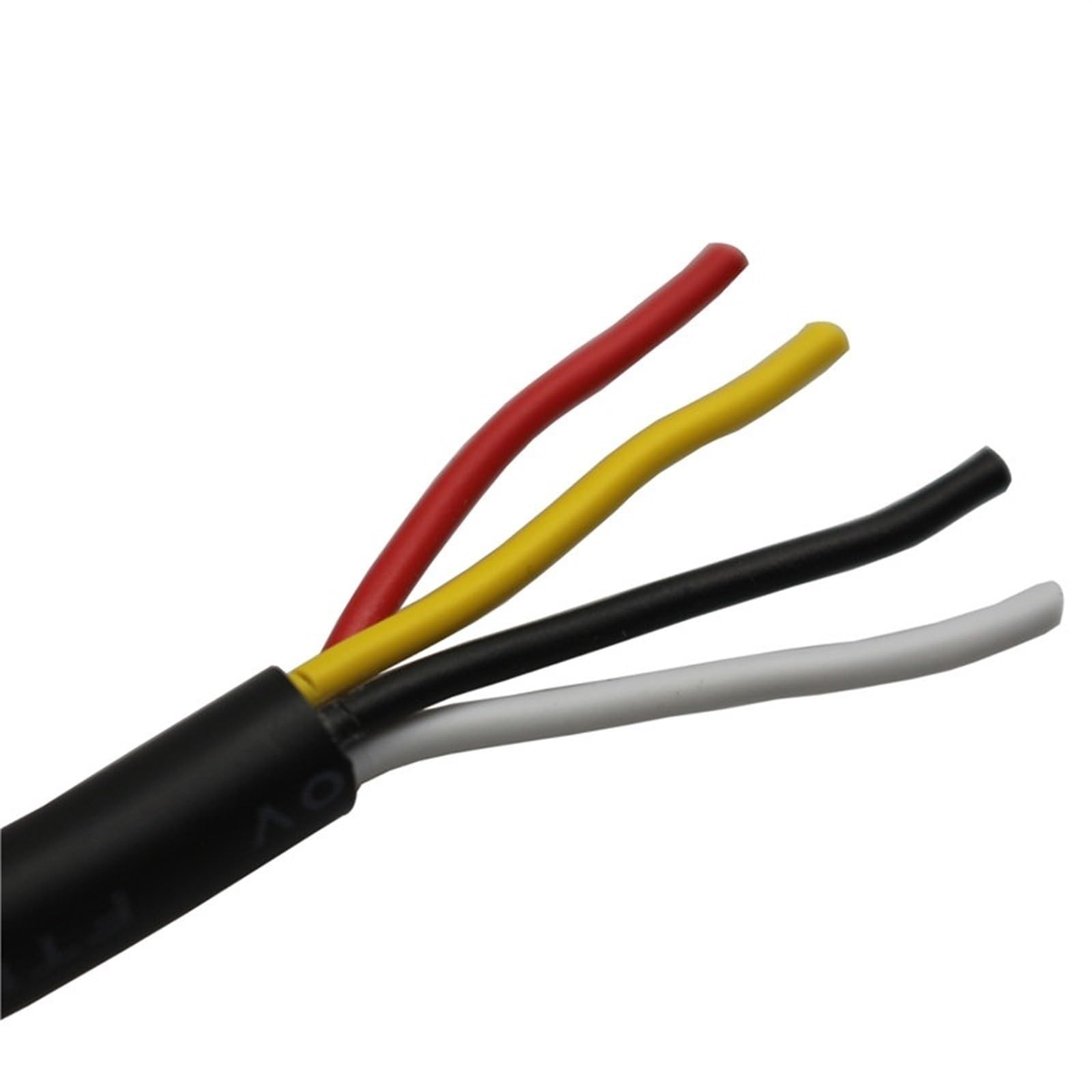 Outdoor Extension UL2464 Multicore Audio Power Cable 24AWG 2 Cores 3 Cores 4 Cores 5 Cores 6 Cores Jacket Tinned Copper Wire 10 Meters Solar sheathed(Color:4Core)