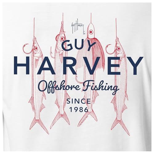Guy Harvey Men’s Offshore Collection Short Sleeve Pocket T-Shirt, Bright White/Rig Masters, 3X-Large by Guy Harvey - Used condition - Image 3