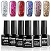 Produktbild vrenmol Gel Nagellack Set 6pcs Soak-off-UV-LED Diamant Nail Lack Glitzer Nail Art Maniküre Kit 8 ml