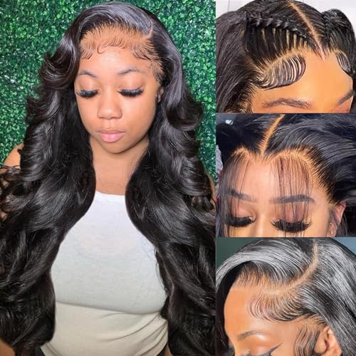 Natural Synthesis Wave Front Wigs, Women Wigs Human Hair Pre Pluckes Wigs Wavy Long Curly Hair