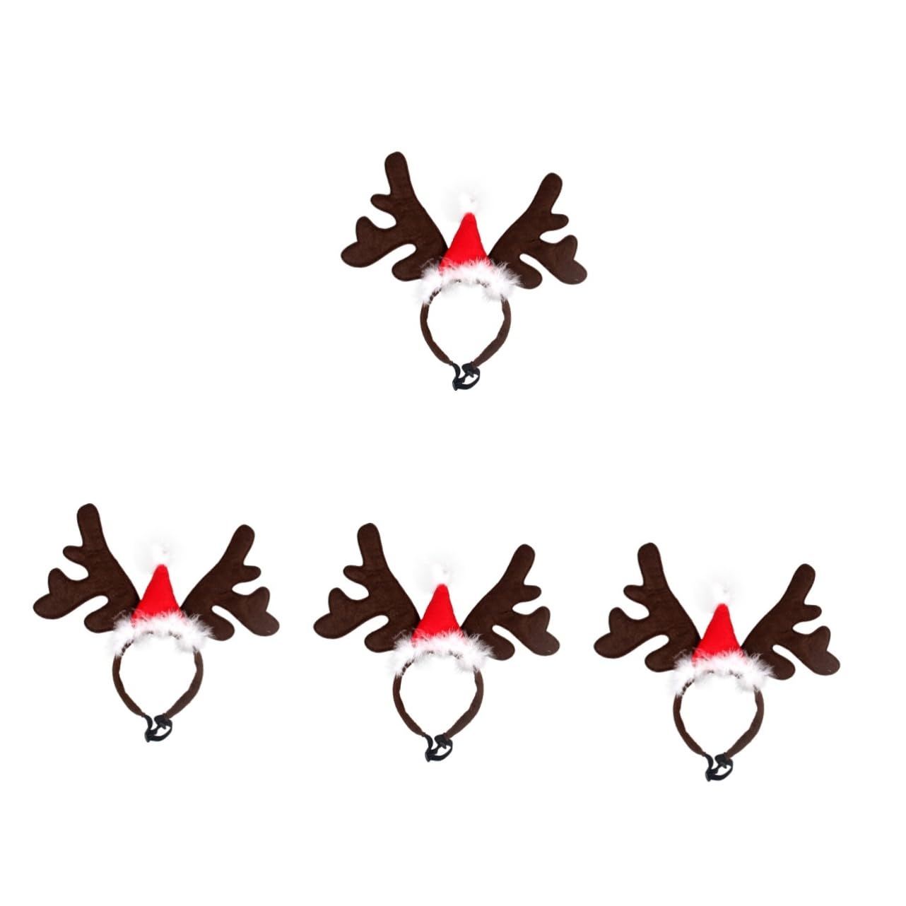 minkissy 4 Diademas Navideñas con Astas De Reno para Disfraces De Perros Y Gatos.