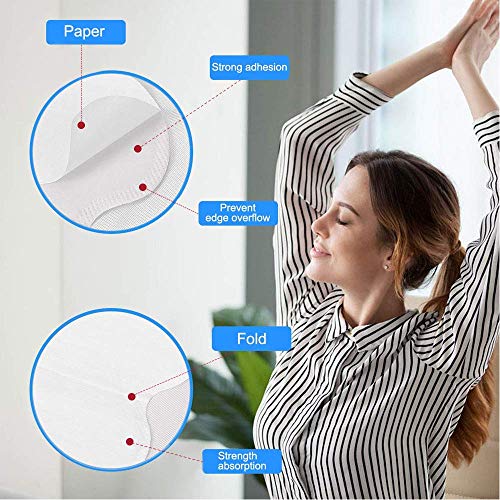 Underarm Sweat Pads, Armpit Sweat Pads for Women and Men 【50 Packs】,Premium Sweat Shield Fight Hyperhidrosis,Disposable Underarm Pads for Sweating Women,Comfortable Unflavored, Non Visible - Thumbnail 5