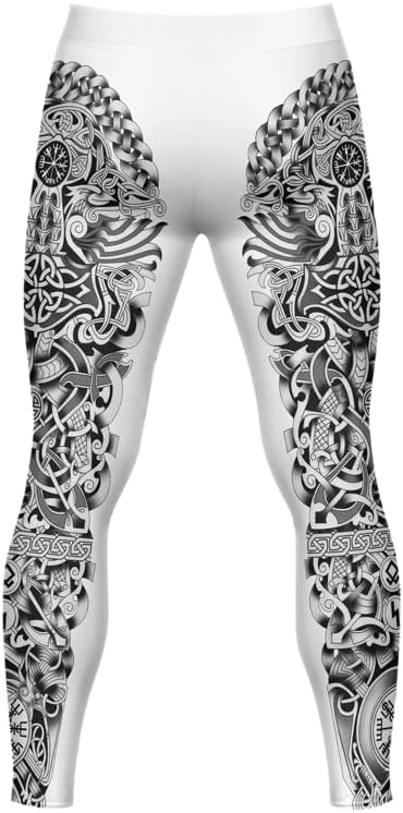 Viking Men's Compression Spats BJJ Men Tights for Working Out Training MMA Jiu Jitsu Grappling