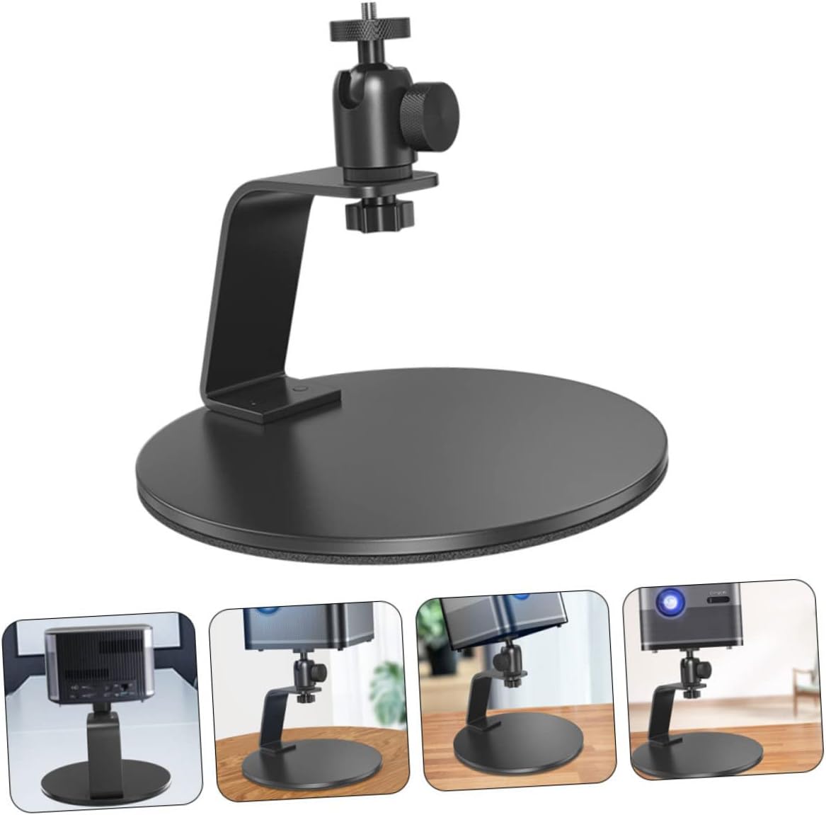 TEHAUX Adjustable Projector Stand Gimbal Compact and Stable Mount for Projectors Cameras and Smartphones Rotation and Non- Base for Use