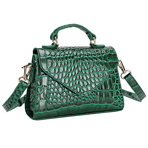 FAMYPAL Crocodile Crossbody Shoulder Bags for Women, Small Trendy Purse for Phone, Womens Top Handle Clutches Handbags2