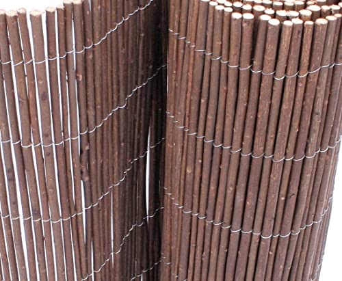 Image of NEW! Natural Willow Outdoor Garden Fencing Screen Roll 4m Wide, Four Sizes Privacy Screens (1.8 x 4m)