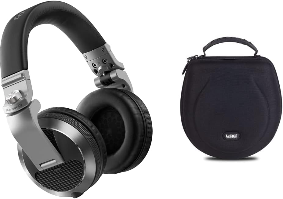 Pioneer DJ HDJX7 Professional overear DJ Headphones, Silver & UDG