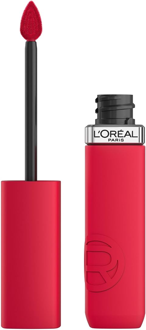 L'Oréal Paris Pintalabios Líquido, Color Intenso, Fórmula Mate de Larga Duración, Con Ácido Hialurónico, Sin Transferencia, Infaillible Matte Resistance, Tono: 245 French Kiss