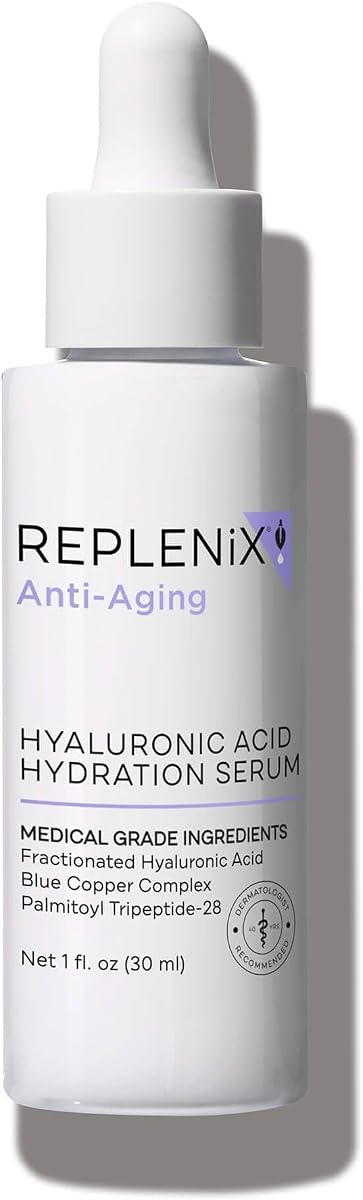 Replenix Anti-Aging Hyaluronic Acid Hydration Face Serum with Medical-Grade Ingredients (1 fl. oz)