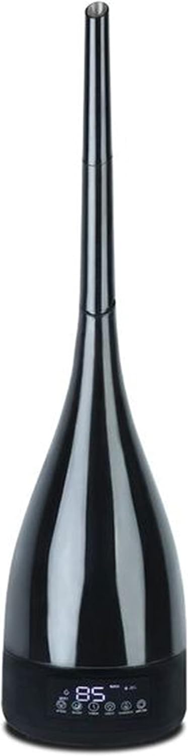 Floor Standing Humidifiers Ultra Quiet Operation Large Capacity Large Spray Intelligent Control Touch Screen Infrared Remote Control Waterless Auto Off (Black Mechanical)