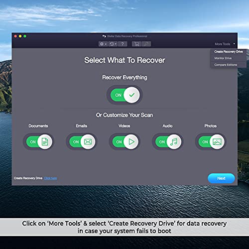 Stellar Data Recovery Software | For Mac | Professional | Recover Deleted Data, Photos, Videos |1 Pc 1 Yr | Activation Key Card #TOP7