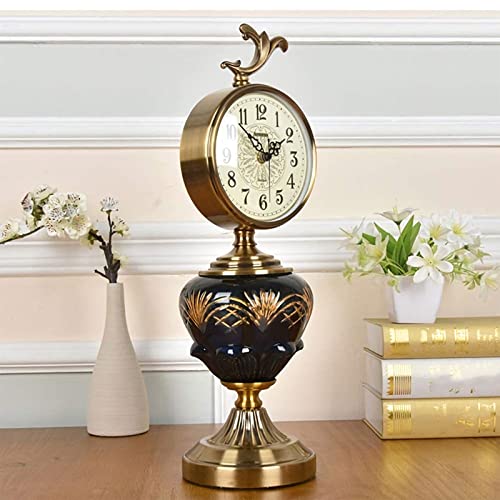 Antiqued-Desk-Clock-Vintage-Table-Desk-Clock-Metal-Quartz-Mantel-Clock-Silent-Movement-Decorative-Table-Home-Office-Clock Antiqued Desk Clock Vintage Table Desk Clock Metal Quartz Mantel Clock Silent Movement Decorative Table Home Office Clock