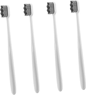 COOLHIYA 4Pcs Escova De Dentes Macia Escova De Dentes Portátil Escova De Dentes De Cerdas Macias Escova De Dentes Infantil Escova De Dentes De Viagem Escova De Dentes Pequena Escova De