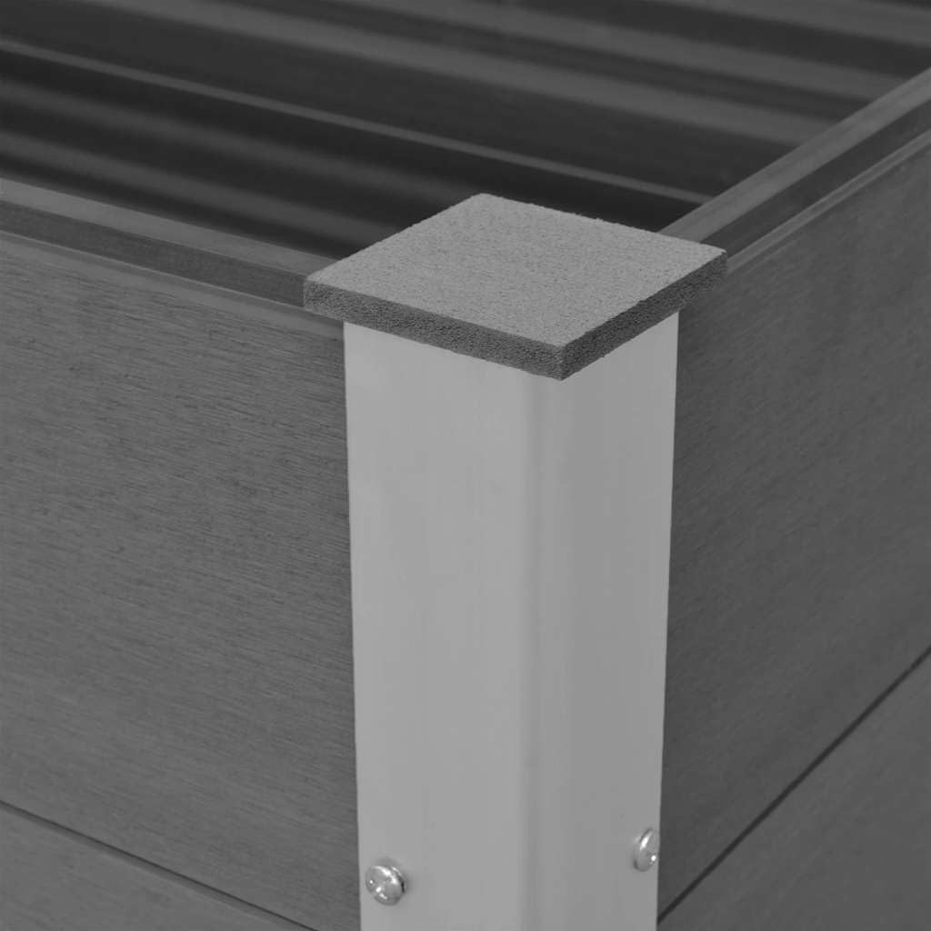 vidaXL Arriate de WPC Gris 100x50x54 cm