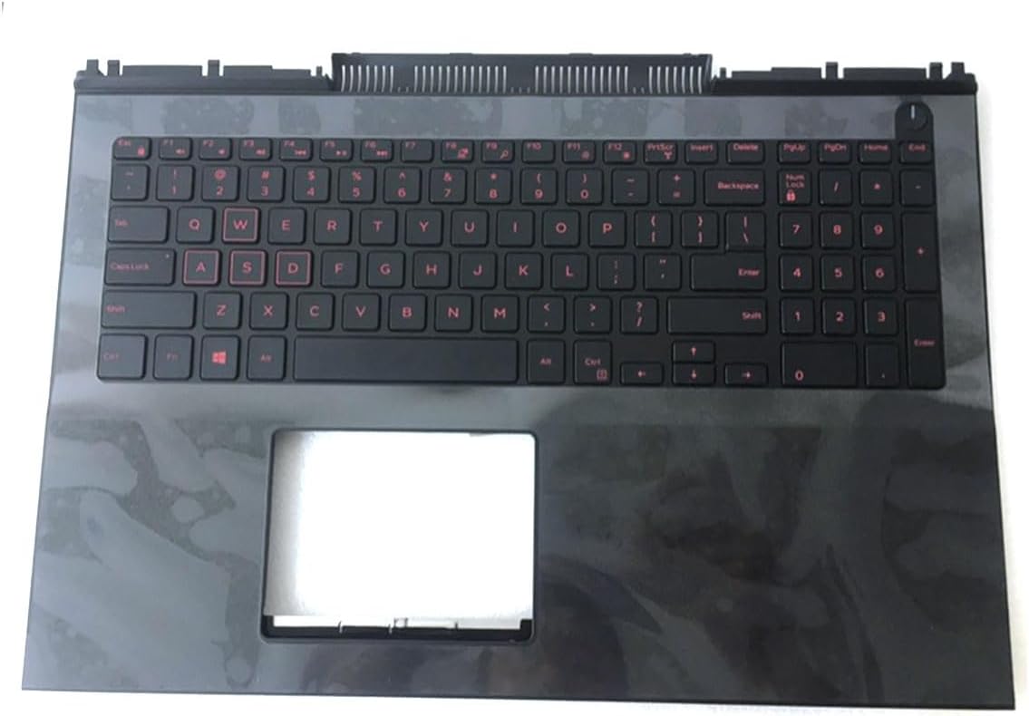 Parts for Dell Inspiron 7566 7567 15.6" Palmrest Keyboard Bezel US Non-Backlit Red-Font 0MDC8K