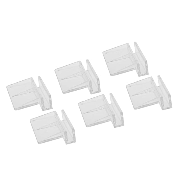 POPETPOP Color Claro Acrílico Peces de Acuario Cubierta de Vidrio Clip de Soporte Soporte 6mm 6 unids