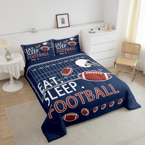 Image of Feelyou Football Comforter Set Bedding Full Size for Kids Bedroom