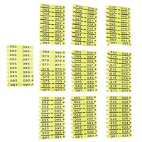 HEEPDD Ohrmarken Set, 100 Stück Kunststoff Tierkennzeichnung mit Nummern 001-100, für Schafe, Lämmer, Ziegen, Schweine, Rinder