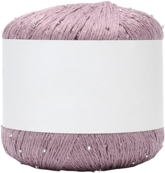 5 Rolls 50g Sequin Cotton Yarn 5-Ply Knitting Crochet Kit Hand DIY(40)