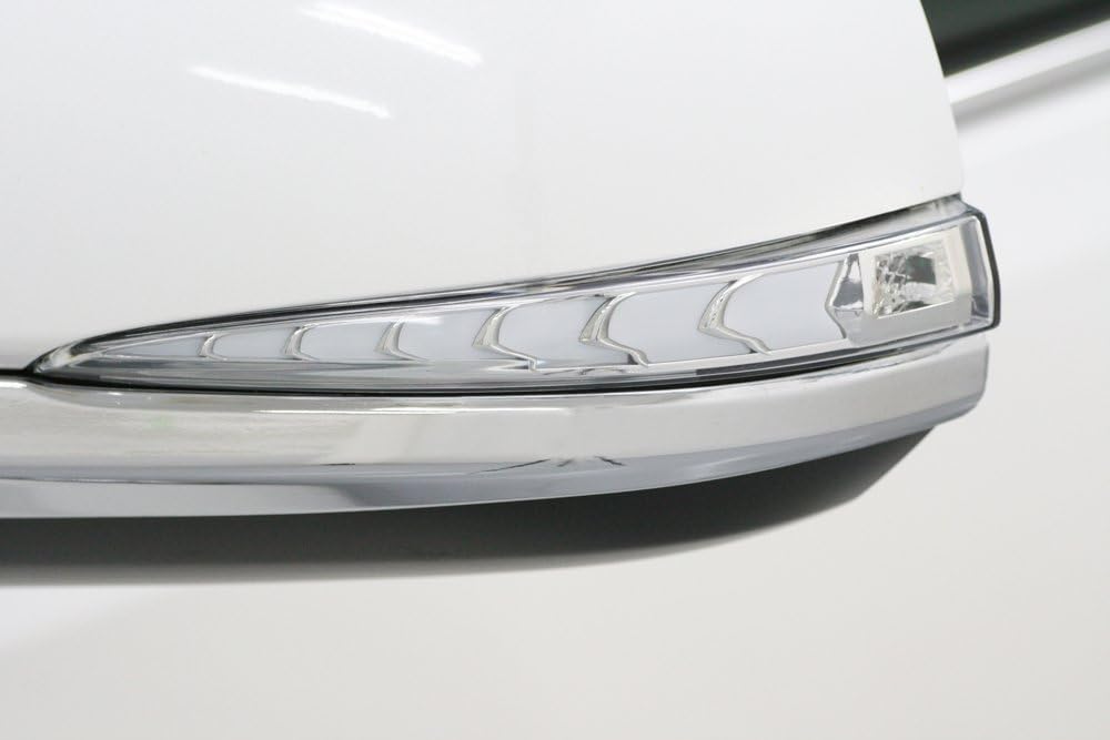【V/A】 Side Mirror Sequential Turn Signal LED DRL Blue Inner Silver for Toyota Vellfire Alphard 30 Tacoma