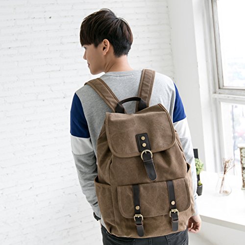 Sac à dos pour homme léger en toile résistant grand format pour étudiants et lycée