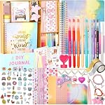 R RUCKERCO Girls DIY Diary 54 Pcs Diary Set, Toys For Ages 8-13,DIY Stationery Set, Cool Thin Stickers And Little Girls Daily Supplies, Gifts For Teen Best Choice