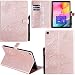 Produktbild DodoBuy Samsung Galaxy Tab A 10.1" 2019 T510/T515 Hülle 3D Schmetterling Muster PU Leder Schutzhülle Tasche Smart Cover Case Flip Wallet Brieftasche Ständer für Tab A 10.1" 2019 - Roségold