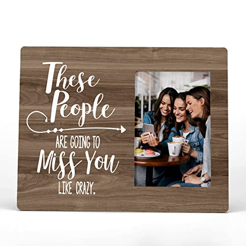 Fondcanyon These People Are Going To Miss You Coworker Leaving Picture Photo Frame, Colleague Going Away Picture Frames, Retirement Gifts, Going Away Gifts For Colleagues Coworkers(4X6 Inch Photo) #TOP15